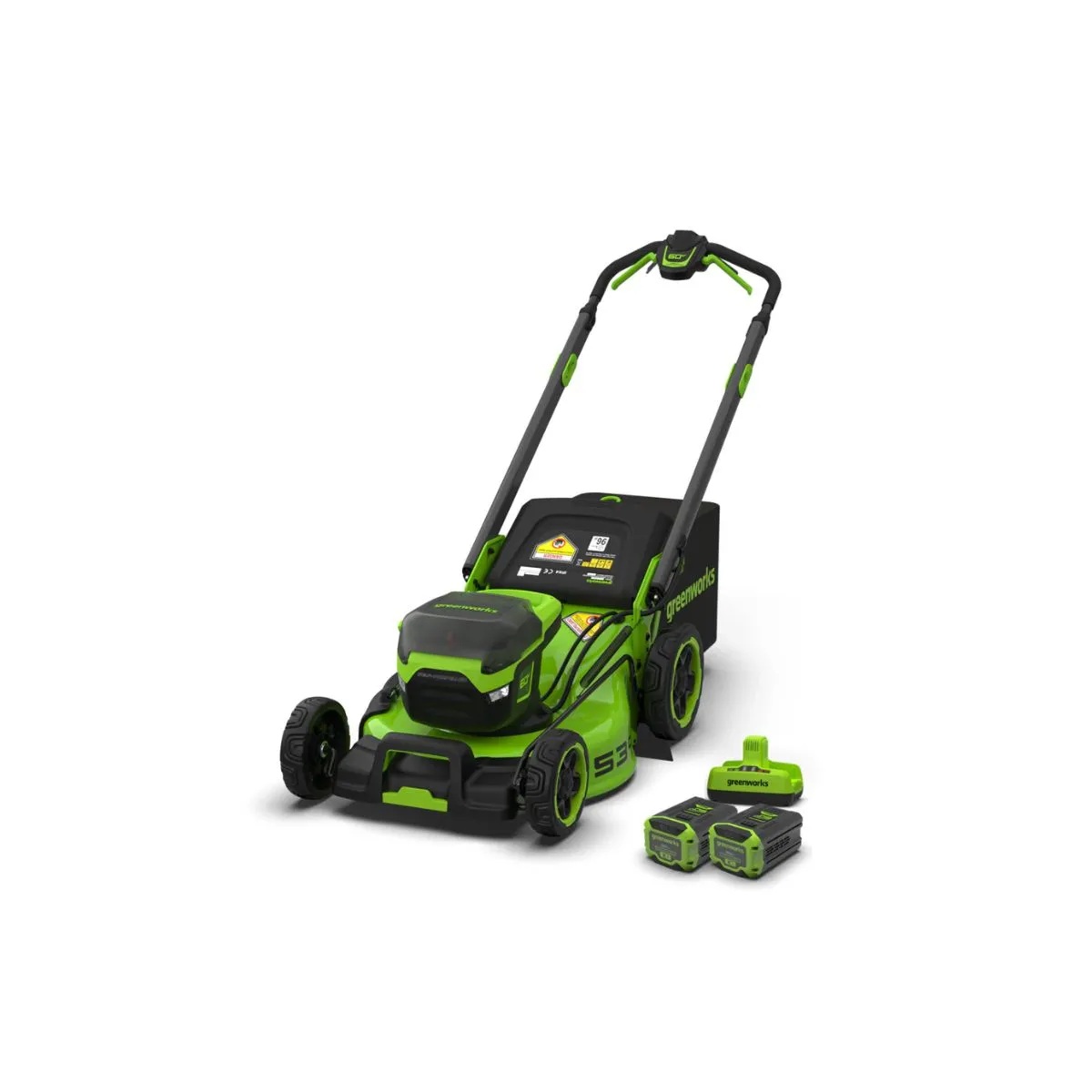 Gressklipper selvgående Greenworks LM5306SA2G60B8; 60 V; 2x5,0 Ah batteri + G60B8-batteri