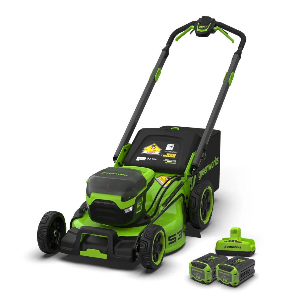 Gressklipper selvgående Greenworks LM5306SA2; 60 V; 2x5,0 Ah batt.