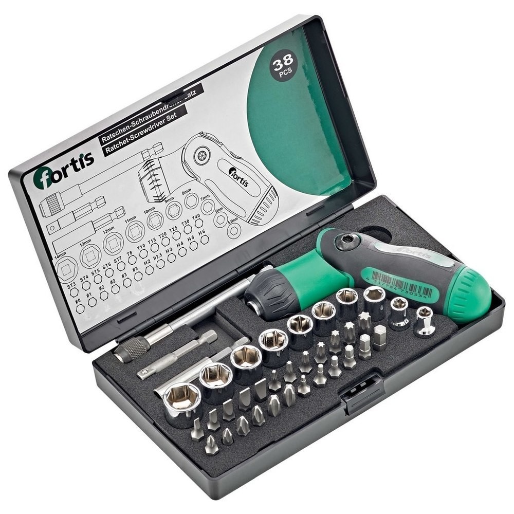 Verktøysett Fortis 4317784730334; 38 stk