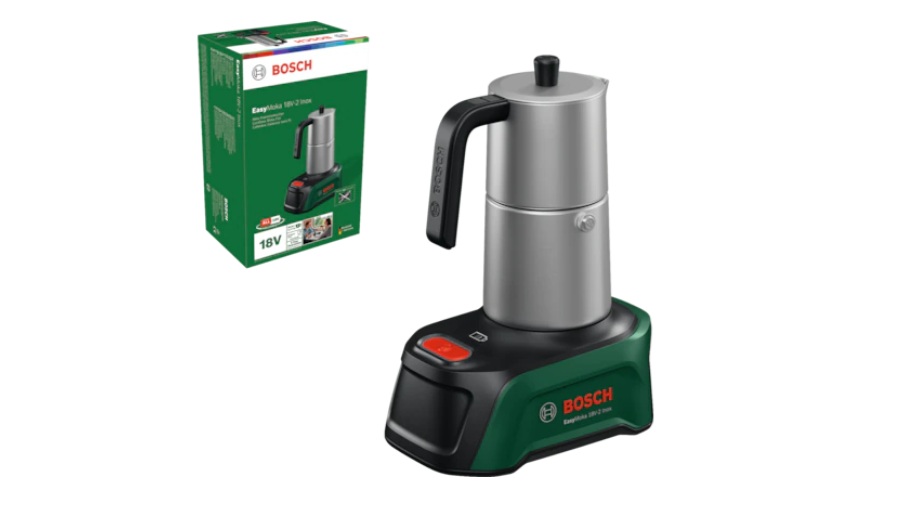 Batteridrevet kaffekoker Bosch EasyMoka 18V-2 Inox; 18 V; 90 ml (uten batteri og lader)
