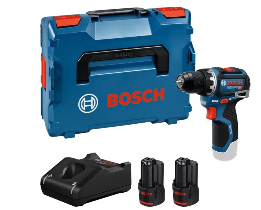 Batteridrevet borskrutrekker Bosch GSR 12V-32; 12 V; 2x3,0 Ah batt.