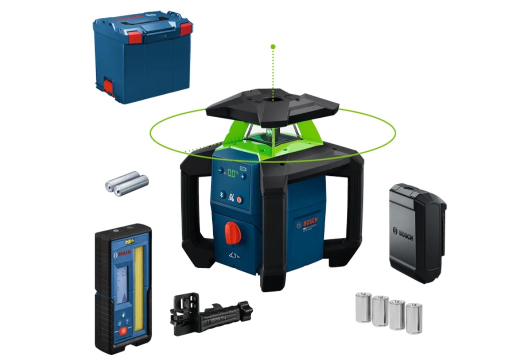 Rotasjonslaser med mottaker Bosch GRL18V-4-34CVG; 18 V; 400 m (uten batteri og lader)