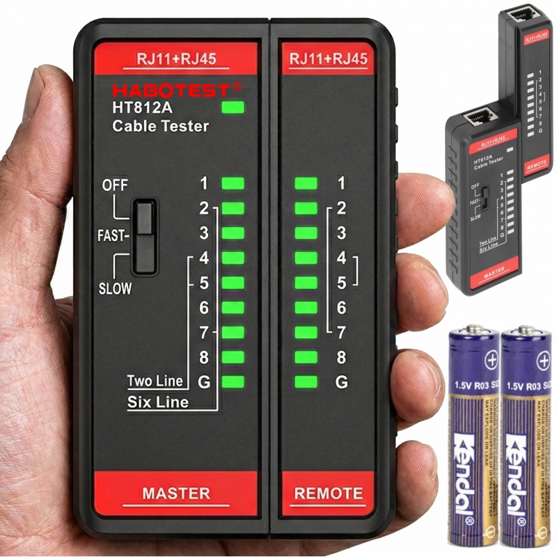 Digital tester Habotest HT812A; RJ45; RJ11