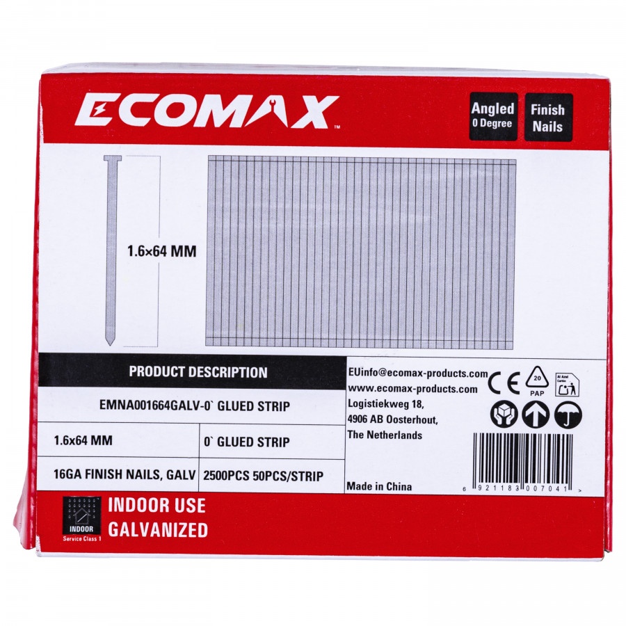 Dykkert Ecomax EMNA001664GALV; 16GA; 64 mm; 2500 stk; galvanisert