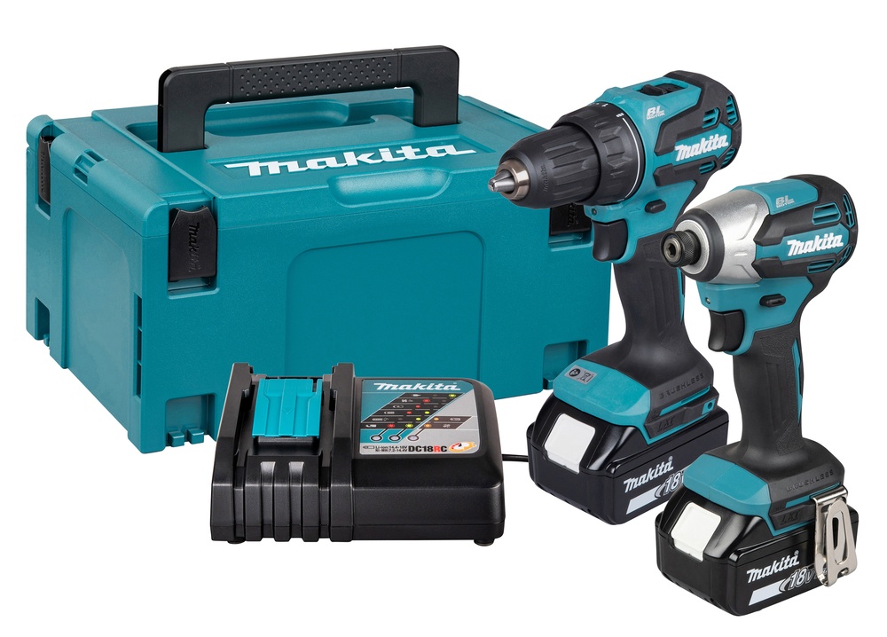 Verktøysett Makita DLX2577TJ; 18 V; 2x5,0 Ah batt.