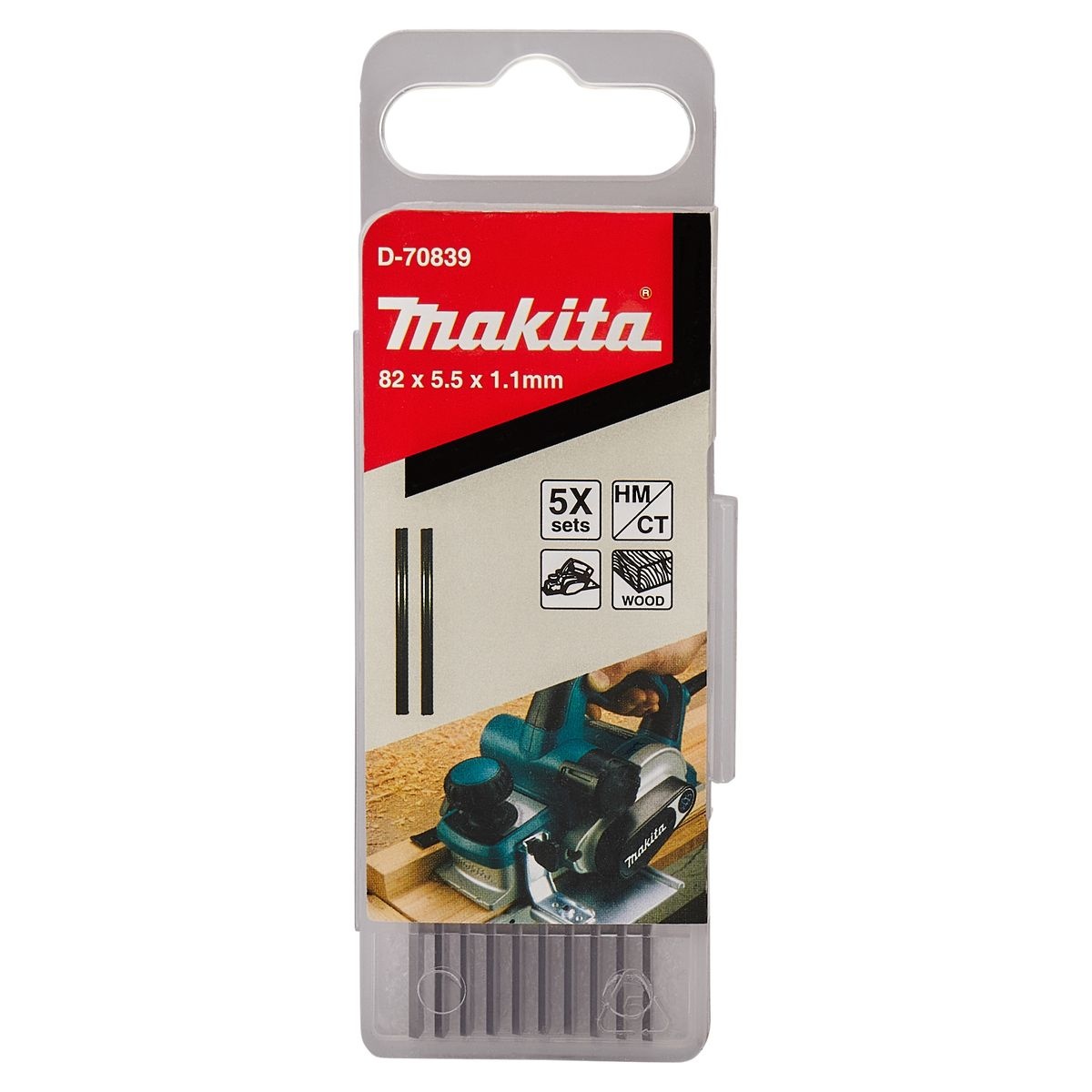 Høvel kniver Makita D-70839; 82 mm; 10 stk