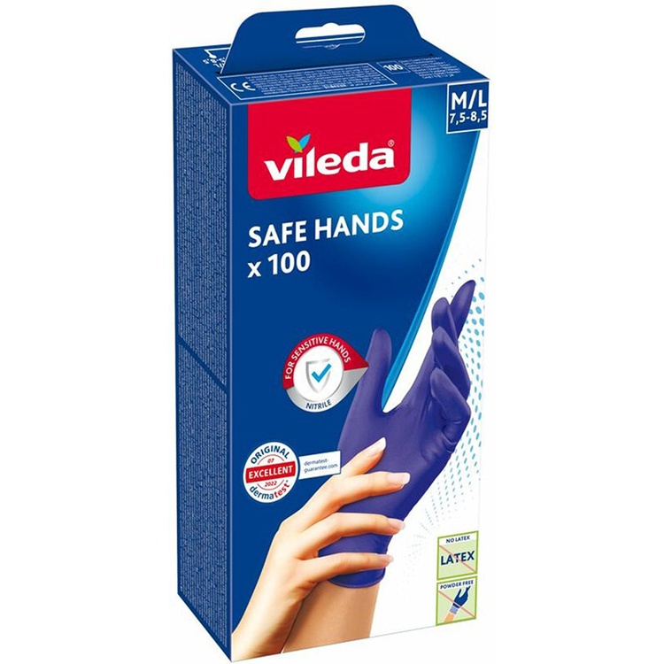 Hansker Vileda 167824; M/L; 100 stk