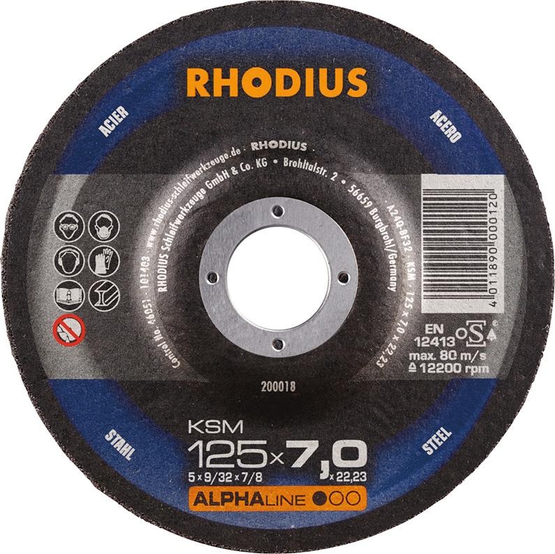 Navrondell for metall Rhodius 200018; 125x7,0 mm; A24Q-BF32