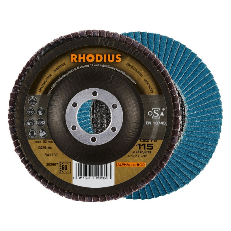 Lamellrondeller Rhodius 202667; 115x22,23 mm; K60