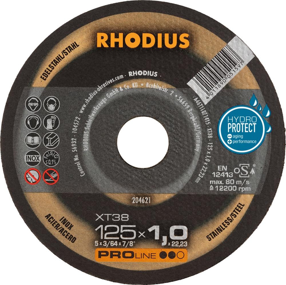 Abrasiv kappeskive Rhodius 205602; 125x1,0 mm