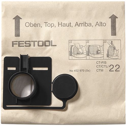 Støvsugerposer av papir Festool FIS-CT 22 5X