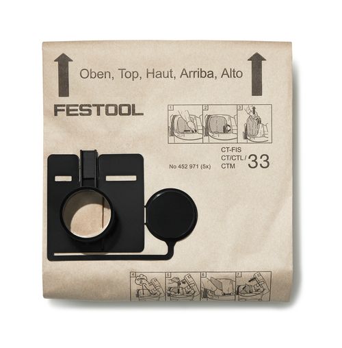 Støvsugerposer av papir Festool FIS-CT 33 5X