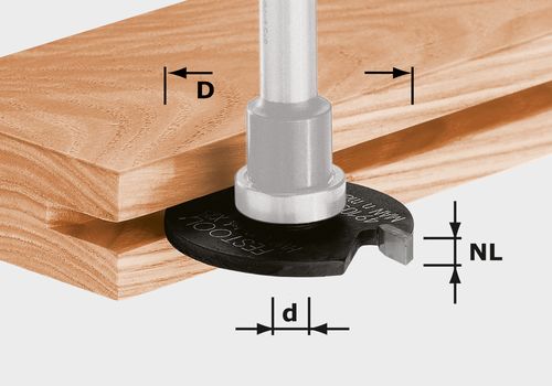 skivefres (uten fresespindel) Festool; 40 mm; 3 mm