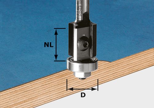 Kantfres med utskiftbar plate Festool; 20/64 mm med kulelager