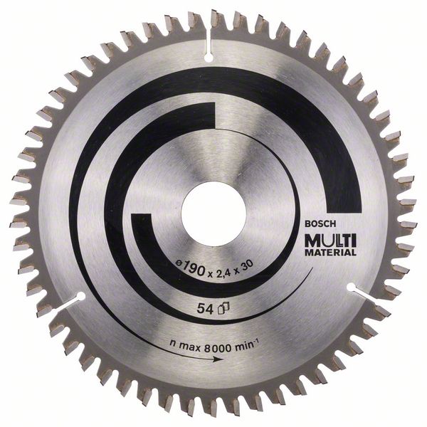 Sagblad for tre Bosch MULTI MATERIAL; 190x2,4x30,0 mm; Z54; -5°