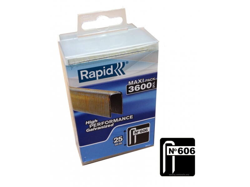 Stifter Rapid; 6x30 mm; 3600 stk; type 606