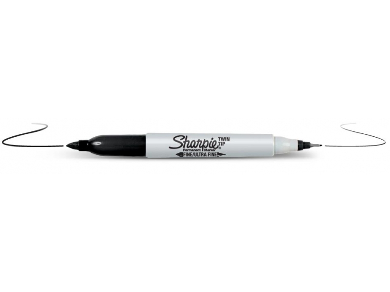 Merkepenn Irwin Sharpie Twin Tip svart