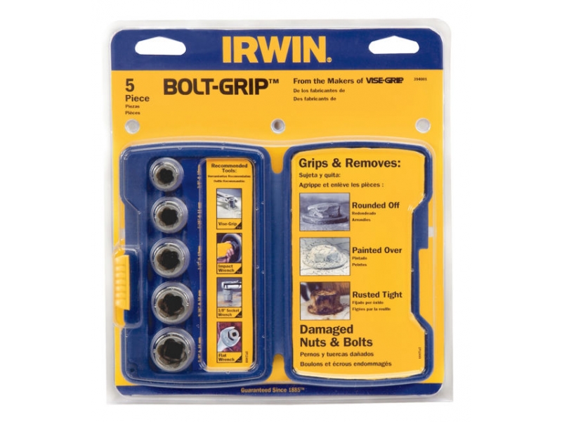 Hylsenøkkelsett Irwin Bolt-Grip; 5 stk