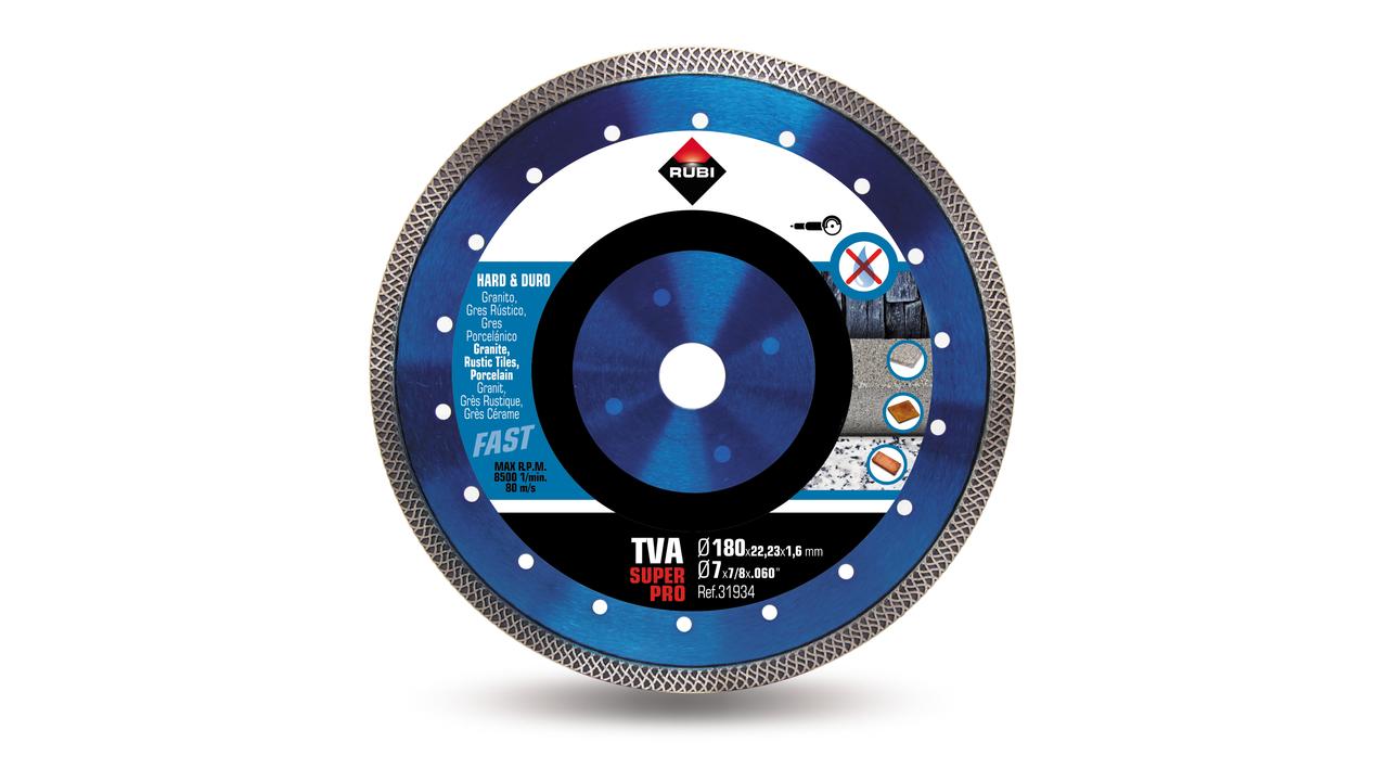 Diamantkappeskive Rubi TVA 180 SuperPro; 180 mm