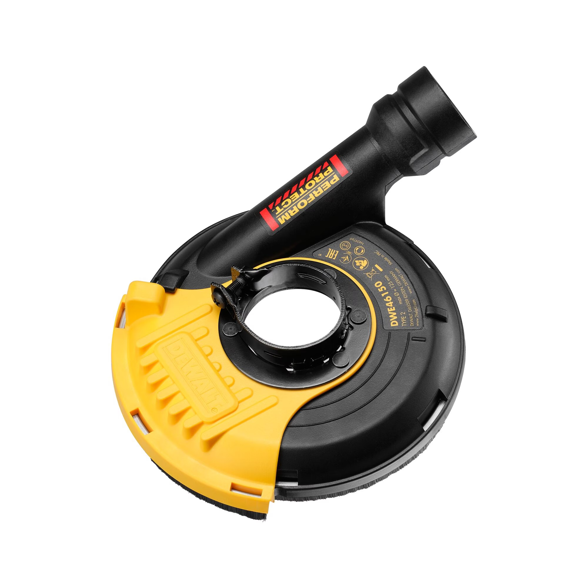 Splintbeskyttelse med avsug til vinkelslipere DeWalt DWE46150