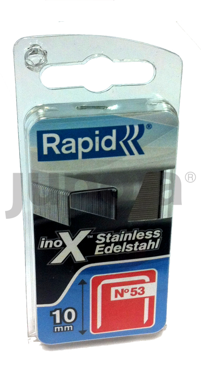 Stifter Rapid;&nbsp;11,4x8 mm; 1080 stk; type 53; rustfritt stål