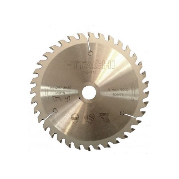 Sagblad for tre Hitachi; 165x2,6x30,0/20,0 mm; Z36
