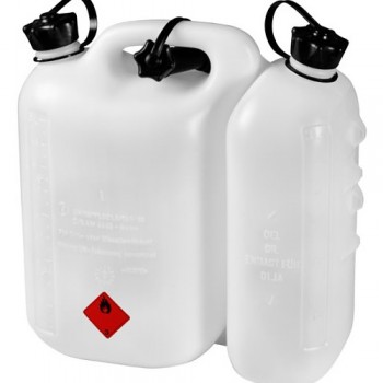 Drivstofftank Hitachi 714822 hvit (5l) + Hitachi smøreoljetank (3l)