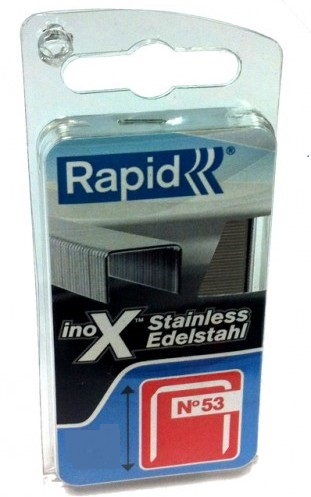 Stifter Rapid; 11,4x12 mm; 1080 stk; type 53; rustfritt stål