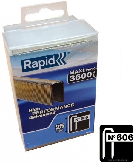 Stifter Rapid; 6x25 mm; 3600 stk; type 606