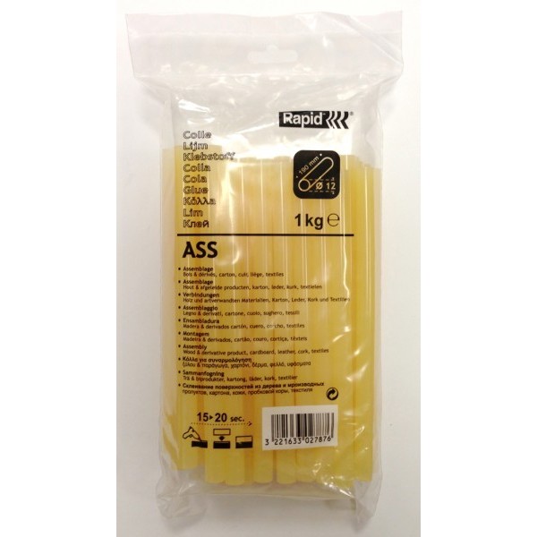 Limstifter Rapid ASS; 12x190 mm; 1 kg; gul