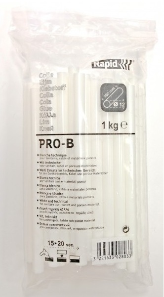 Limstifter Rapid PRO-B; 12x190 mm; 1 kg; Hvit