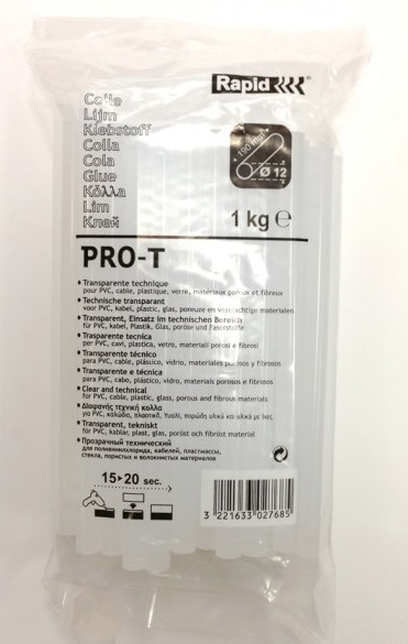 Limstifter Rapid PRO-T; 12x190 mm; 1 kg; gjennomsiktig