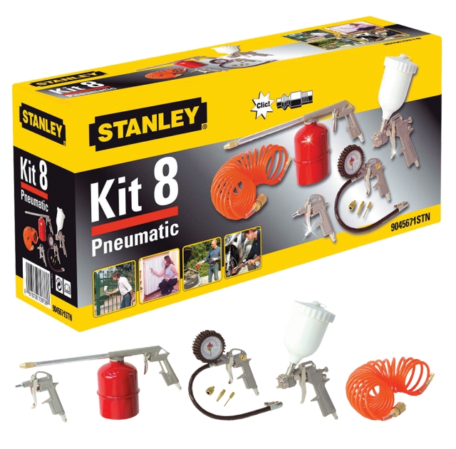 Kompressorsett for maling og blåsing Stanley KIT8