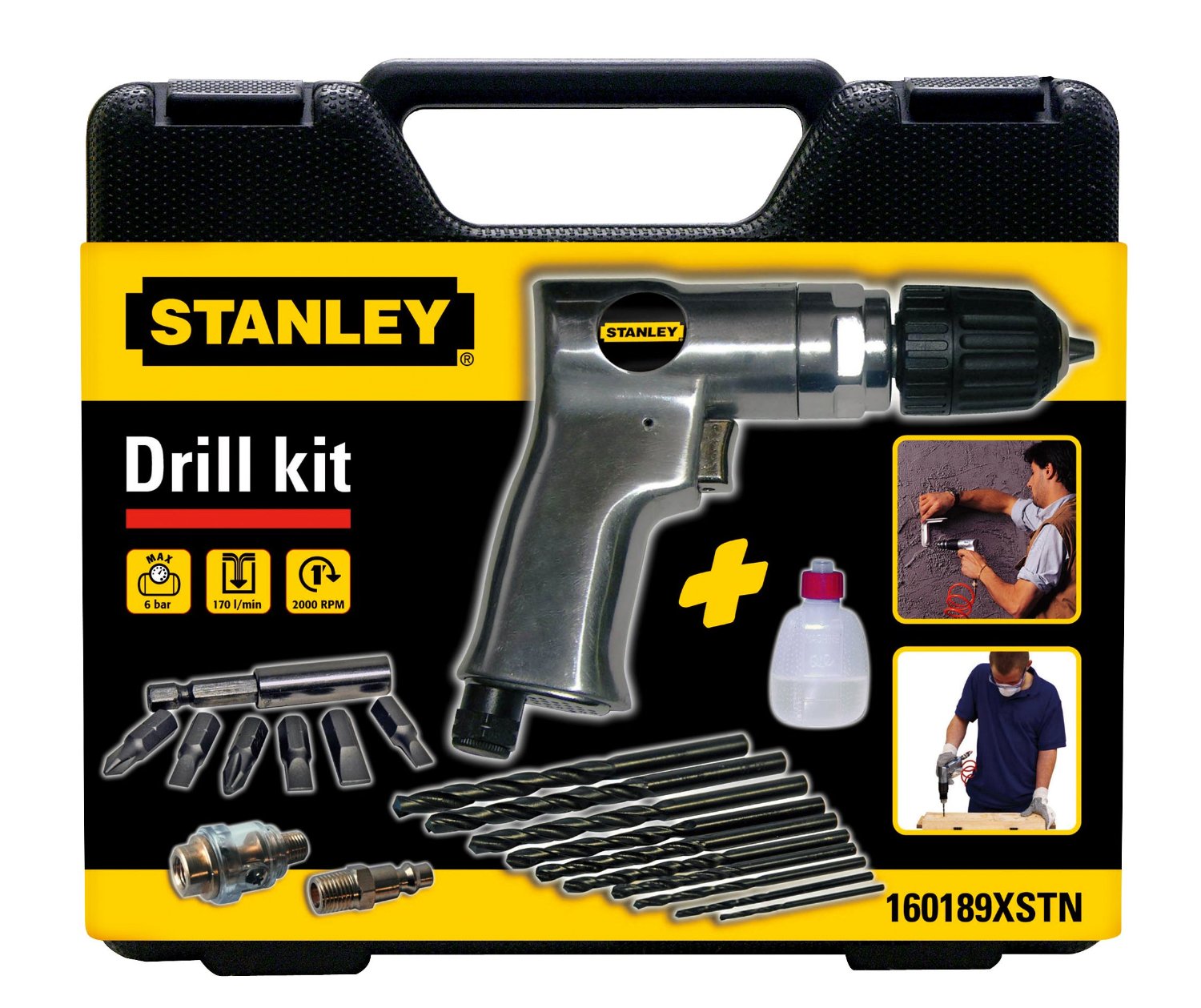 Trykkluftdrevet boremaskin Stanley 160189XSTN
