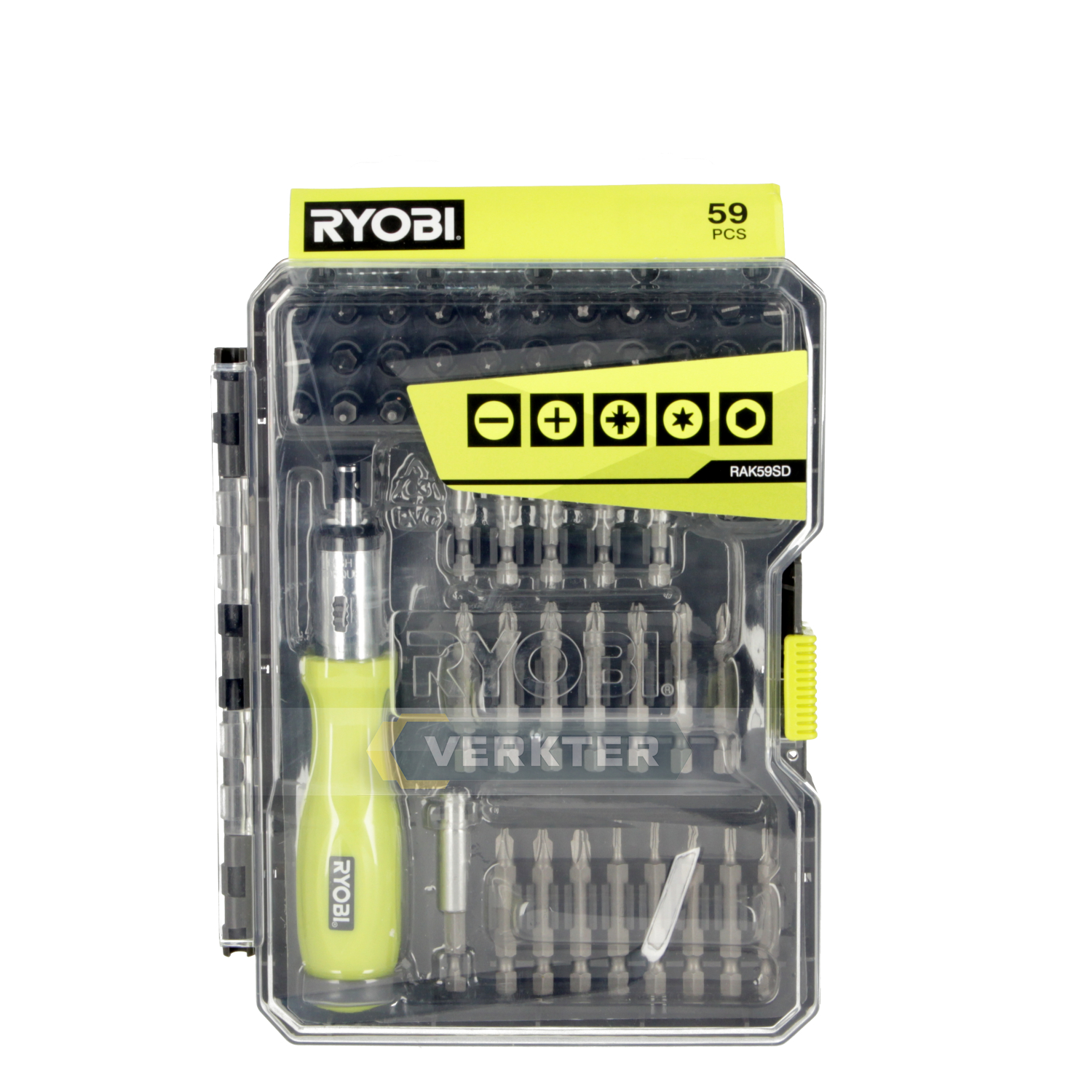 Skrutrekkersett RYOBI RAK59SD; 59 stk