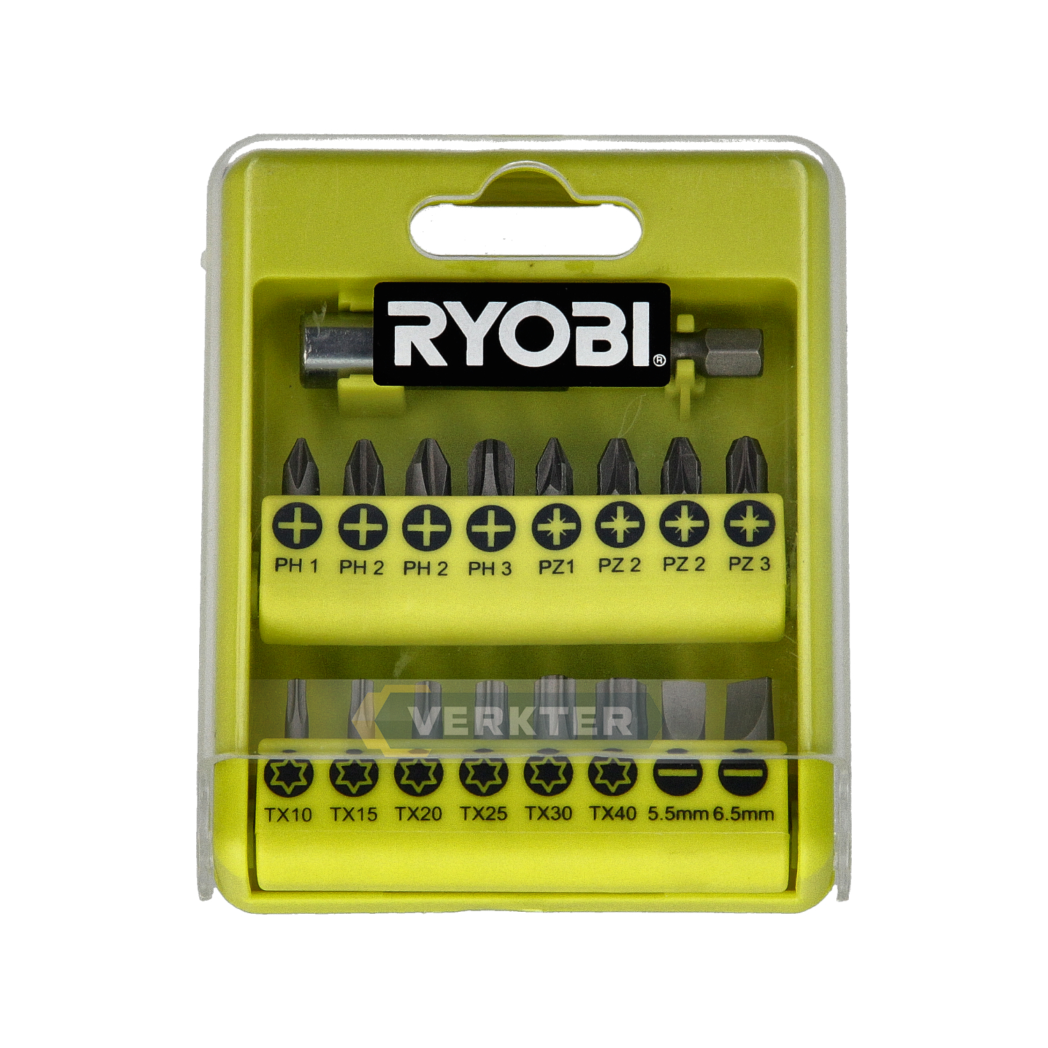 Skrutrekkersett RYOBI RAK17SD; 25 stk