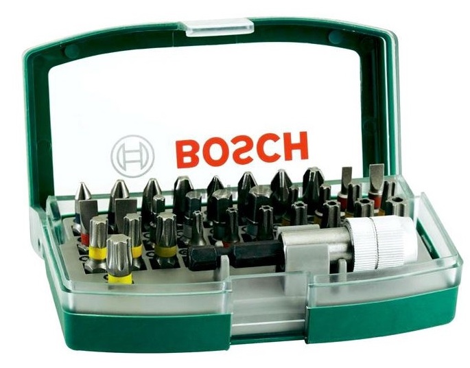 Skrutrekkersett Bosch Promoline Colored; 32 stk