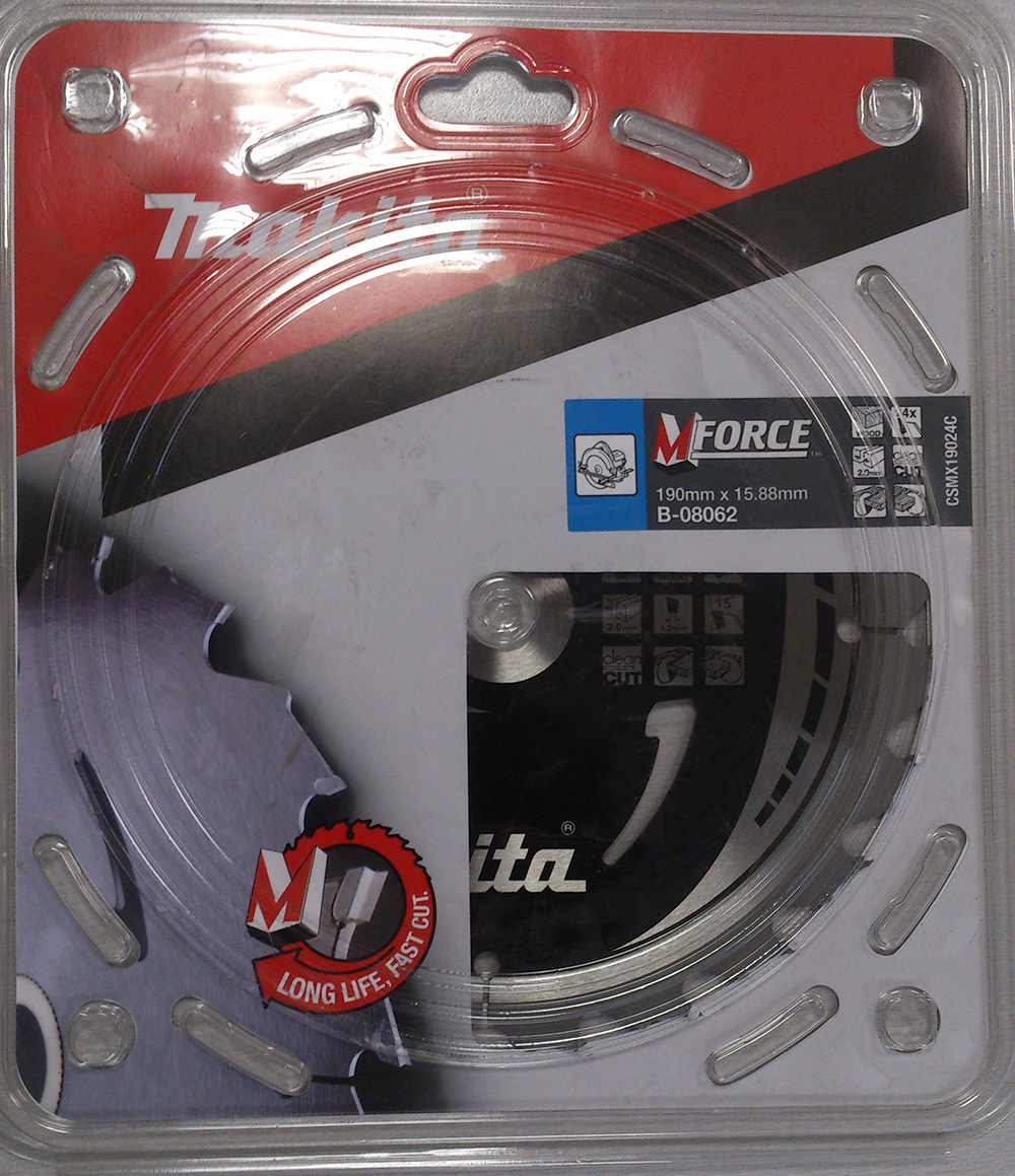 Sagblad for tre Makita M-FORCE; 190x2x16,0 mm; Z24; 15°