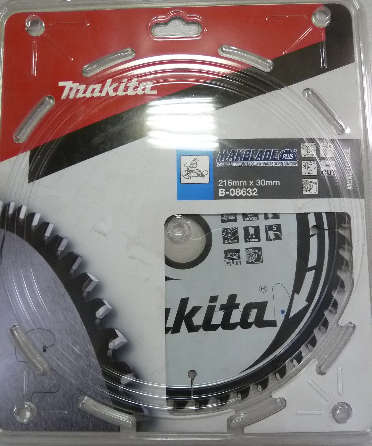 Sagblad for tre Makita MAKBLADE PLUS; 216x2,4x30,0 mm; Z48; 5°