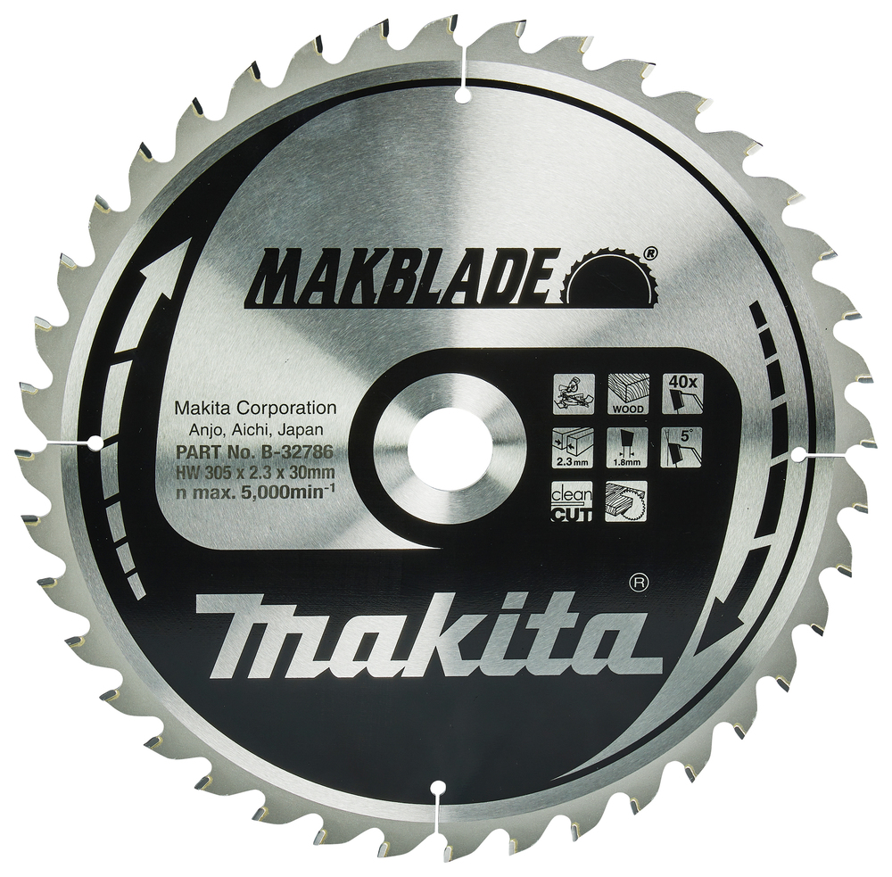 Sagblad for tre Makita; 305x2,3x30,0 mm; Z40; 5°