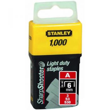 Stifter Stanley; 11,3x6 mm; 1000 stk; type A; stål