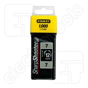 Stifter Stanley; 12 mm, 1000 stk; type 7; galvanisert