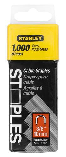 Stifter Stanley; 10 mm, 1000 stk; type 7; galvanisert