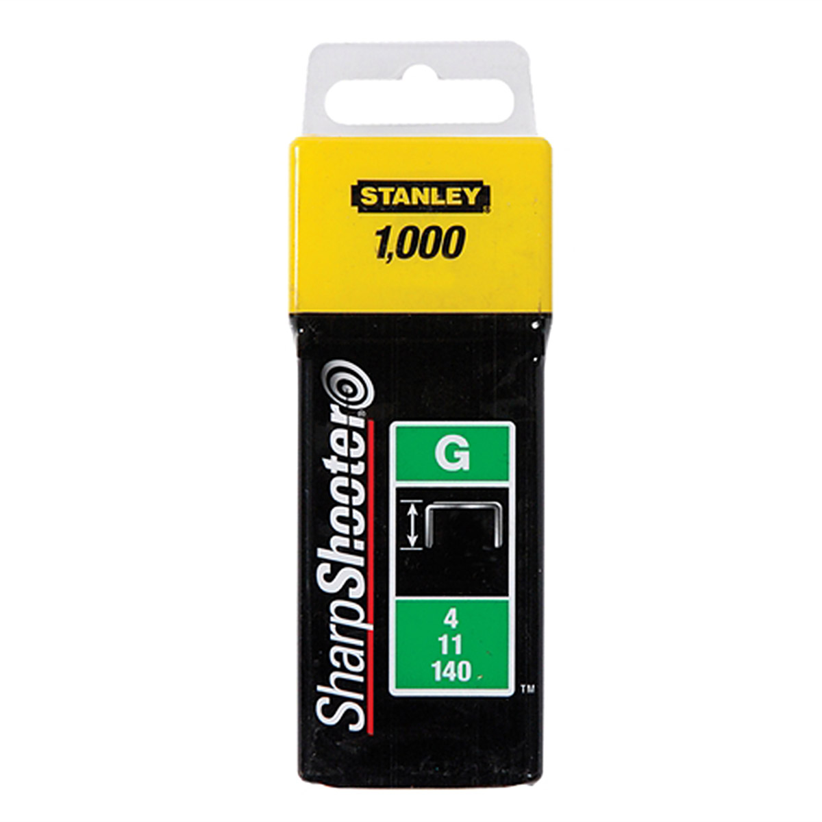 Stifter Stanley; 10 mm; 1000 stk; type G; stål