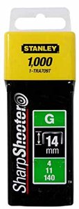 Stifter Stanley; 14 mm; 1000 stk; type G; galvanisert