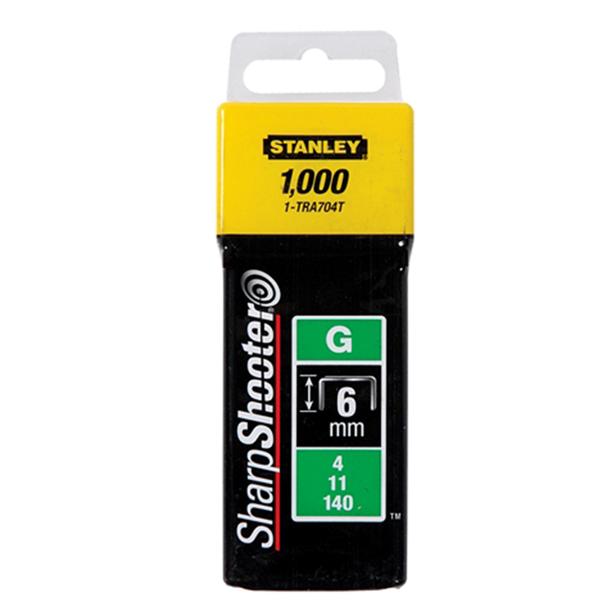 Stifter Stanley; 6 mm; 1000 stk; type G; galvanisert