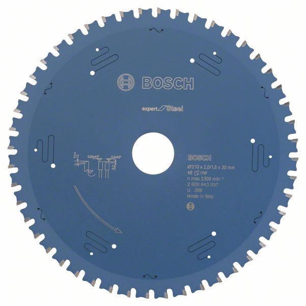 Sagblad for metall Bosch Expert for Steel; 210x2x30,0 mm; Z48; 0°