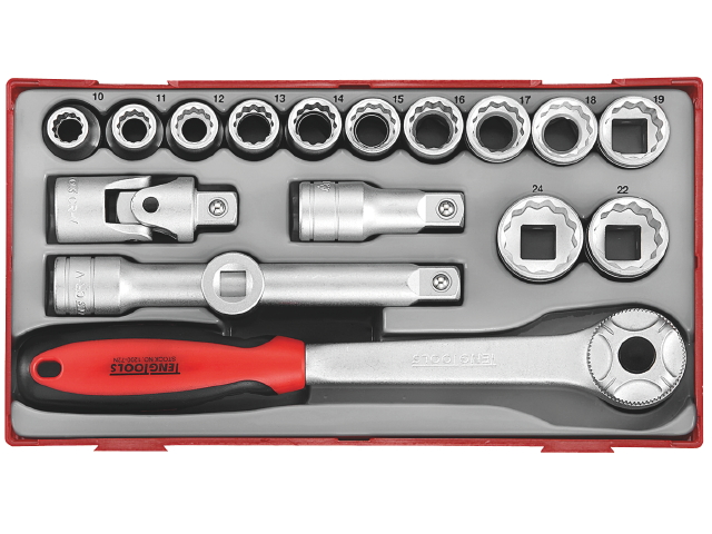 Hylsenøkkelsett Teng Tools TT1218; 18 stk