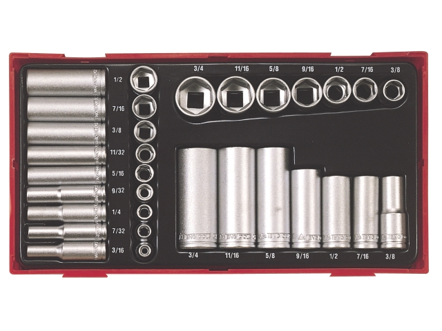 Hylsenøkkelsett Teng Tools TTAF32; 32 stk