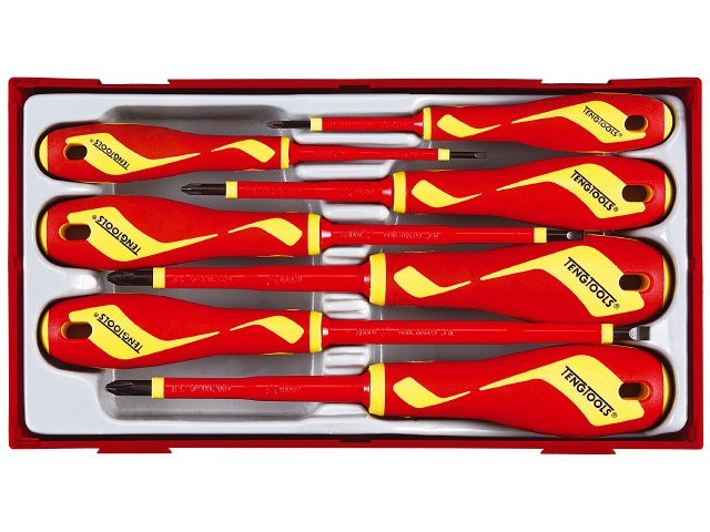 Isolert (1.000 V) skrutrekkersett Teng Tools TTV907N; 7 stk